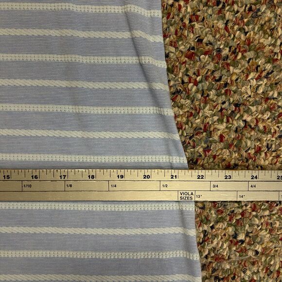 Sail to Sable Blue White Textured Rope Stripe Knit Long Sleeve Dress Size L - Picture 13 of 15